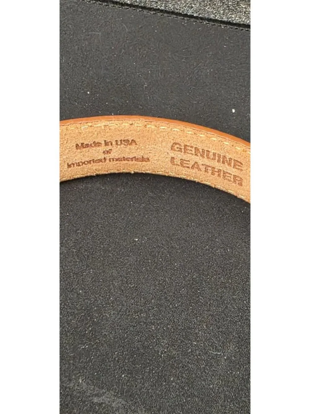 L. L. Bean Tan Leather Belt Size 2X USA Made - Picture 5 of 8